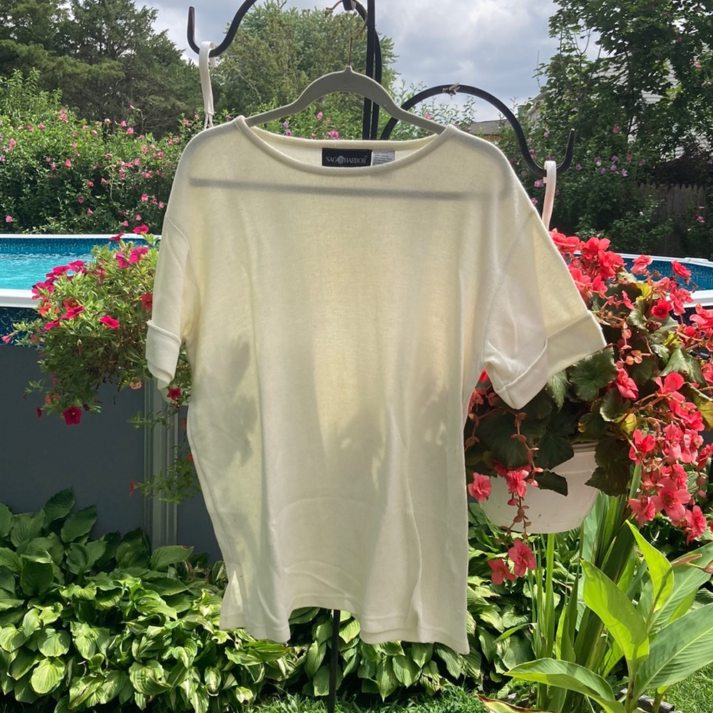 Sag Harbor - Large white short sleeve shirt
